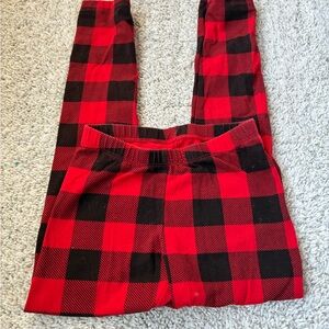 🎇🎆3for$9 Buffalo Plaid Cat & Jack Red and Black Leggings